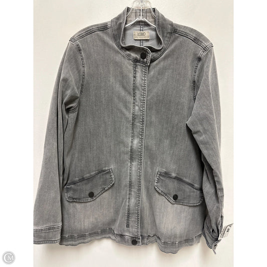 Jacket Denim By Logo In Grey Denim, Size: L