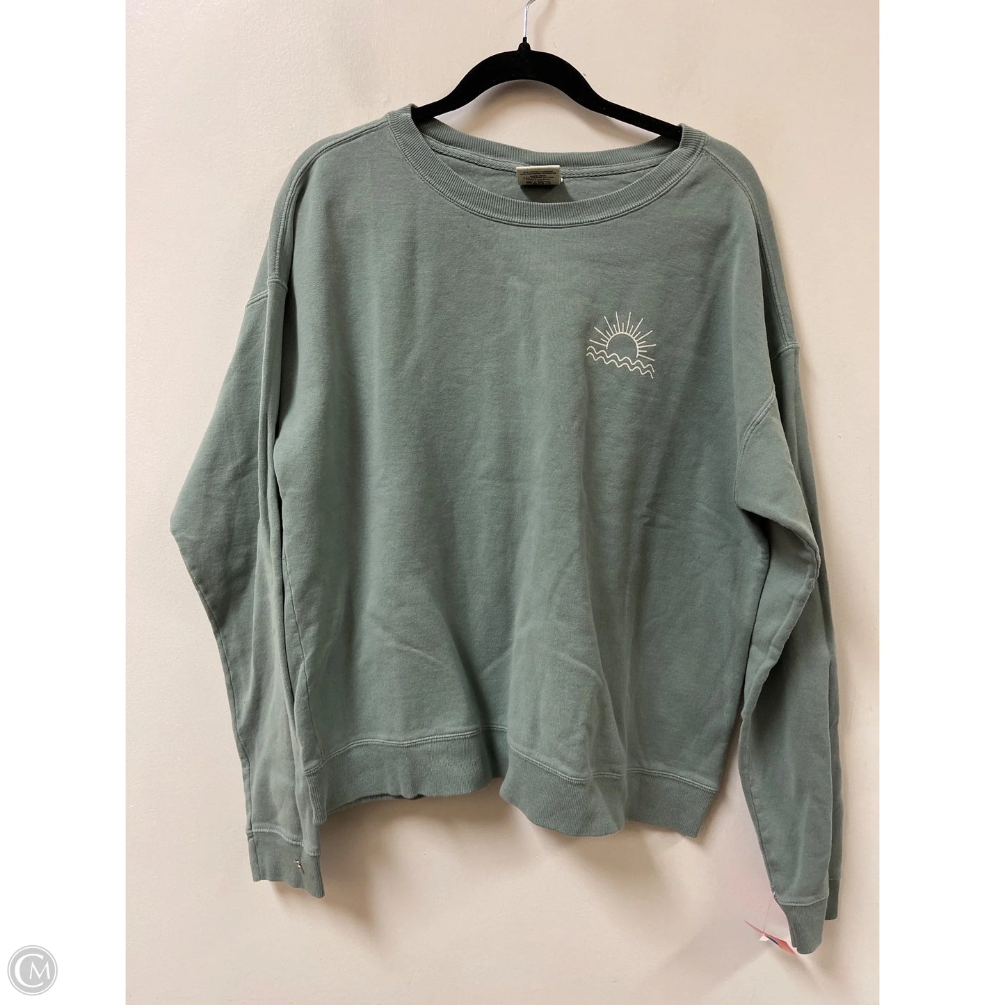 Sweatshirt Crewneck By Clothes Mentor In Green, Size: L