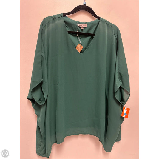 Top Short Sleeve By Wishlist In Green, Size: M