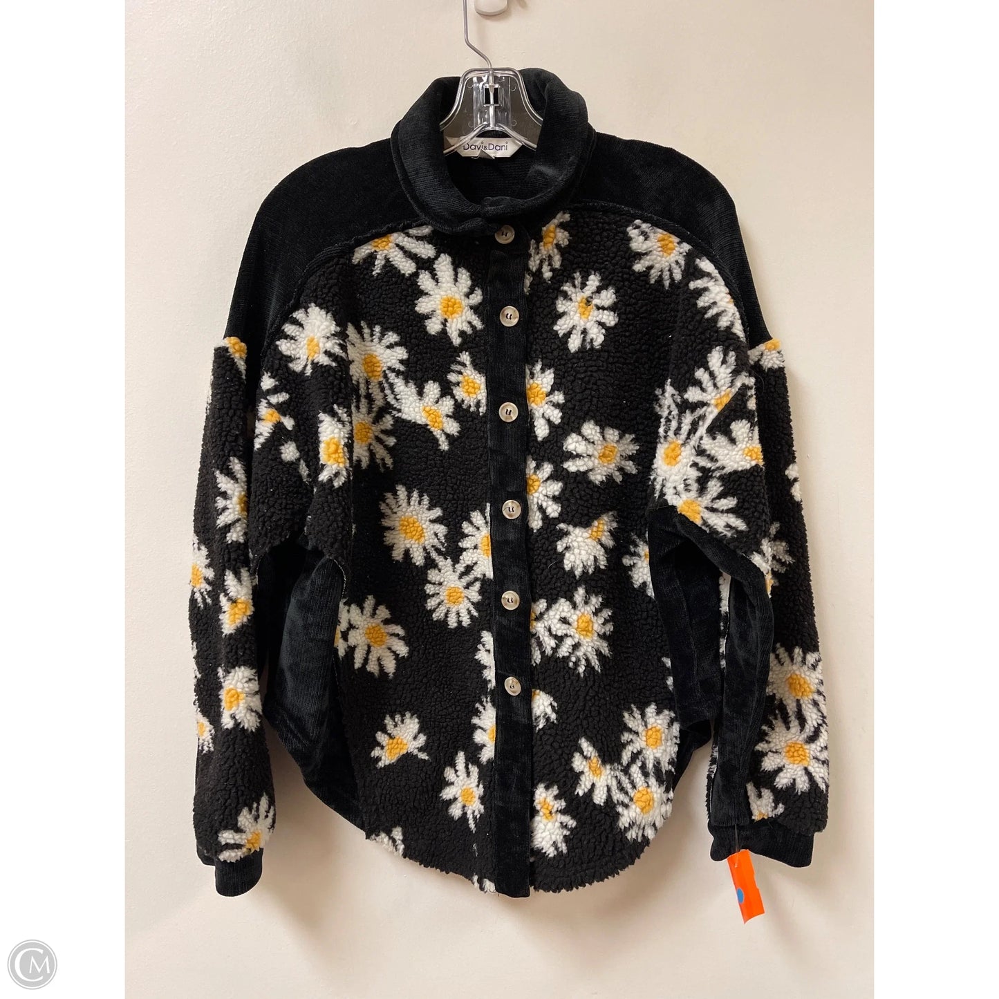 Jacket Shirt By Davi & Dani In Black & White, Size: S