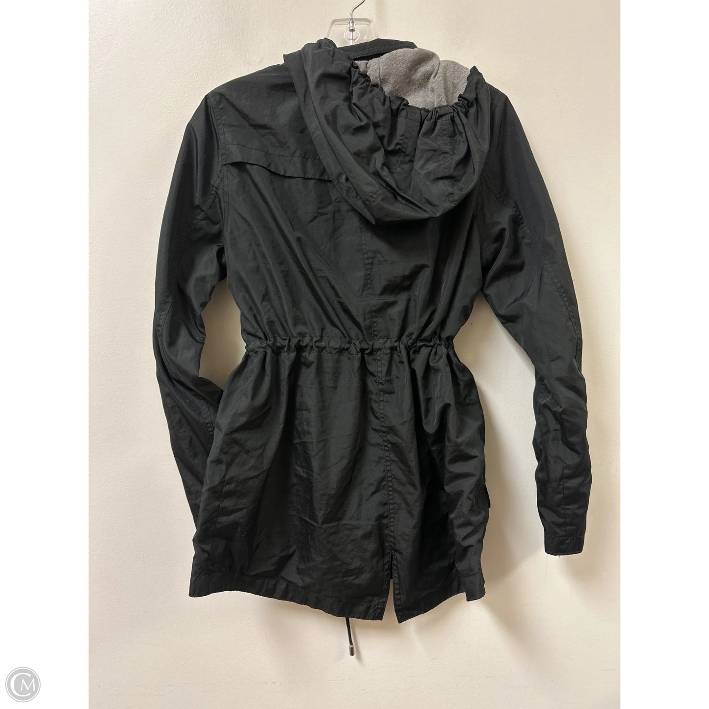 Jacket Windbreaker By Merona In Black, Size: S