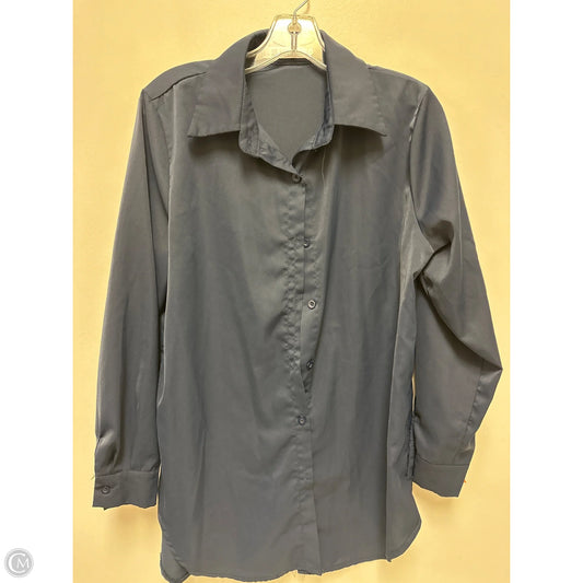Tunic Long Sleeve By Clothes Mentor In Navy, Size: L