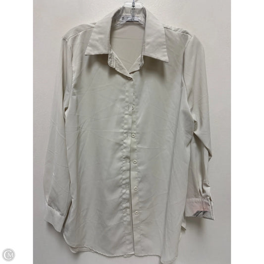 Tunic Long Sleeve By Clothes Mentor In Cream, Size: L