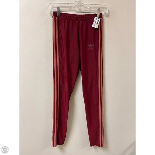Athletic Leggings By Adidas In Red, Size: S