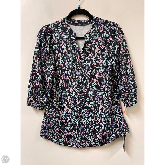 Top Short Sleeve By Clothes Mentor In Black & Blue, Size: S