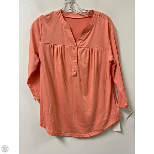 Top Long Sleeve By Clothes Mentor In Coral, Size: S