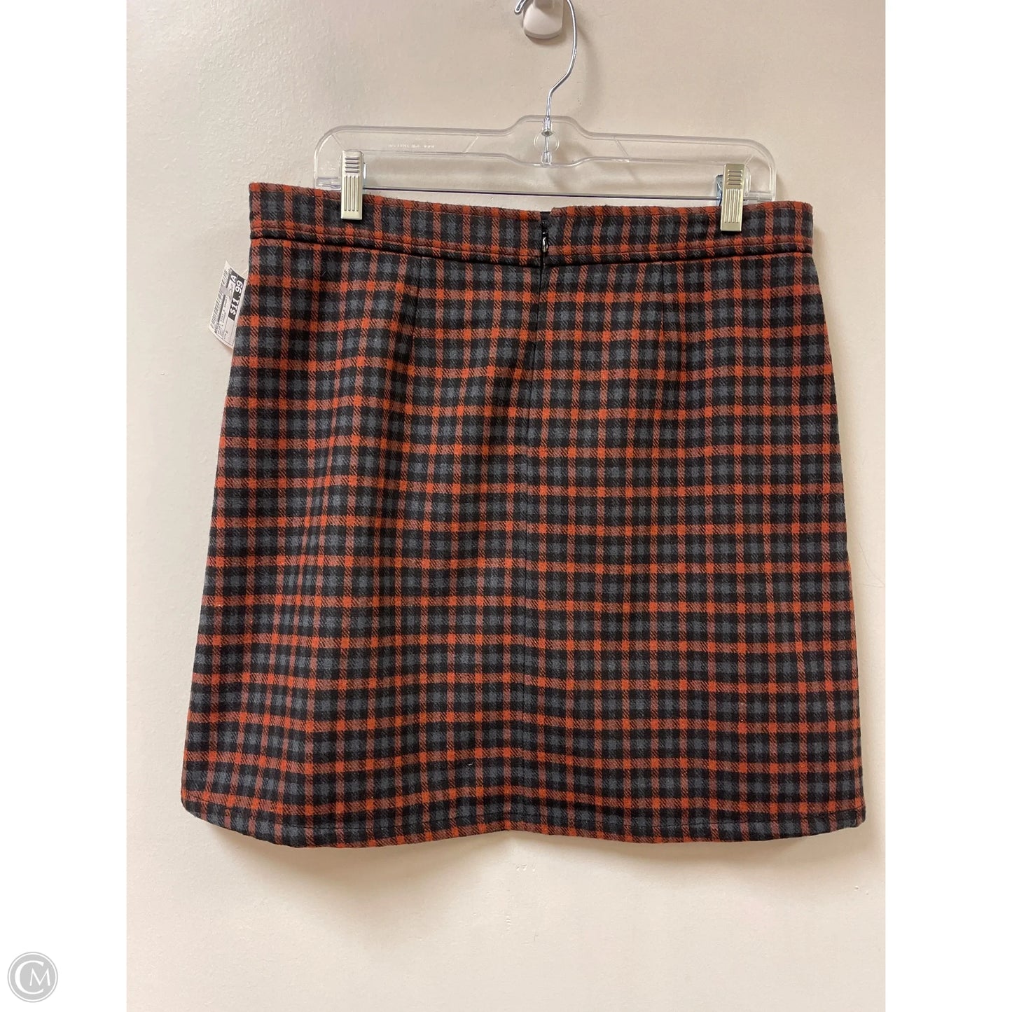 Skirt Mini & Short By Loft In Grey & Orange, Size: 8