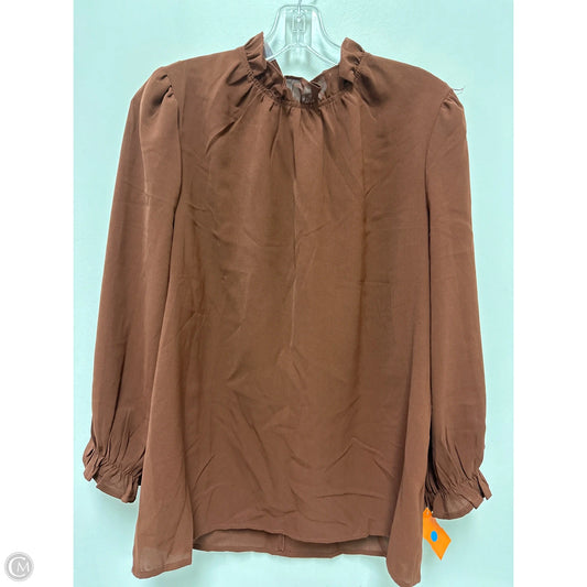Top Long Sleeve By Clothes Mentor In Brown, Size: M