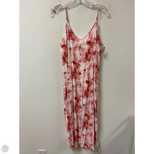 Dress Casual Midi By Double Zero In Pink & White, Size: S