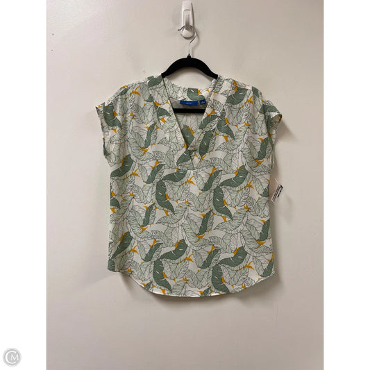 Top Short Sleeve By Apt 9 In Green & White, Size: S