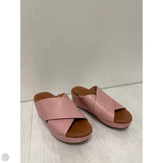 Sandals Heels Wedge By Gentle Souls In Pink, Size: 6.5