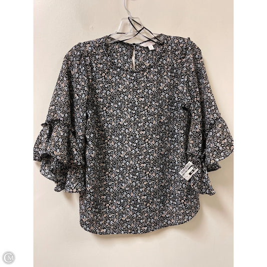 Top Long Sleeve By Lc Lauren Conrad In Black & Blue, Size: Xs