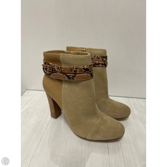 Boots Ankle Heels By Clothes Mentor In Snakeskin Print, Size: 10