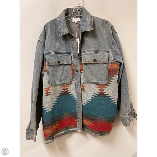 Jacket Denim By Entro In Blue Denim, Size: L