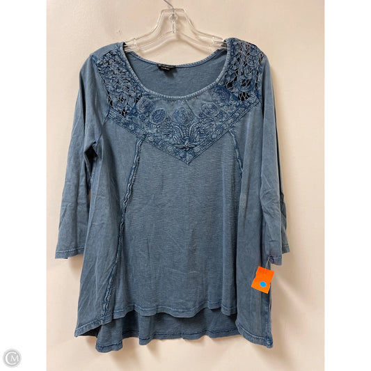 Top Long Sleeve By New Directions In Blue, Size: S