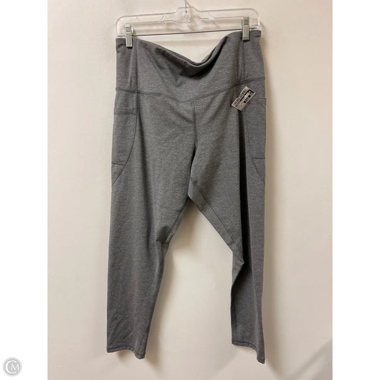 Athletic Leggings By Champion In Grey, Size: 1x