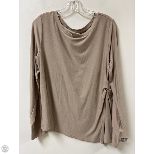 Athletic Top Long Sleeve Crewneck By Old Navy In Brown, Size: L