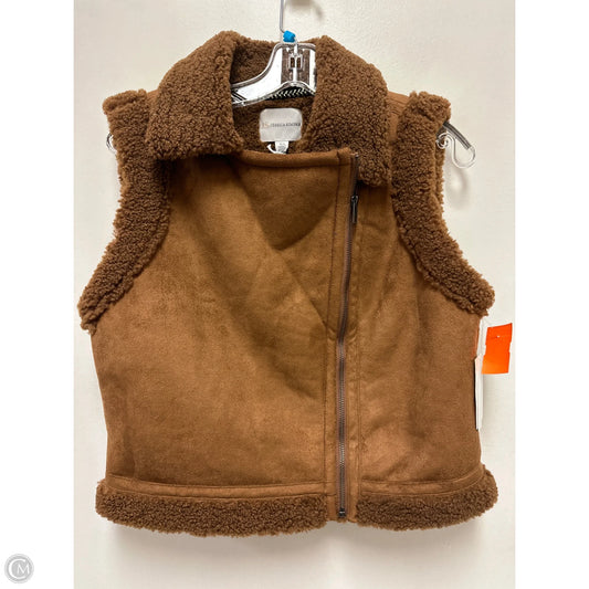 Vest Faux Fur & Sherpa By Jessica Simpson In Brown, Size: Xs