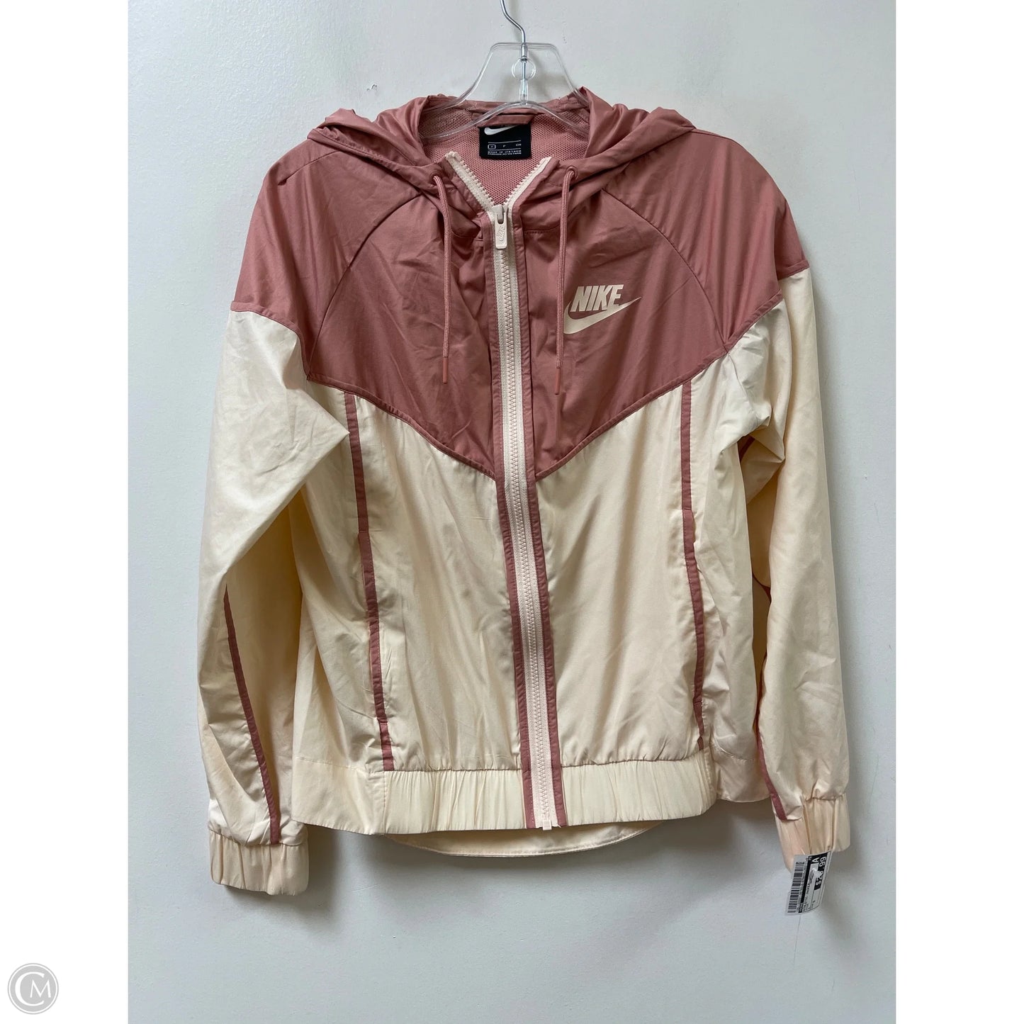 Athletic Jacket By Nike In Pink, Size: S