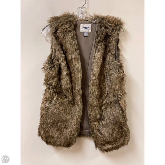 Vest Faux Fur & Sherpa By Old Navy In Brown, Size: S