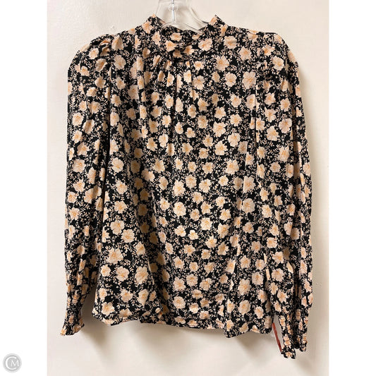 Top Long Sleeve By Who What Wear In Black & Yellow, Size: M