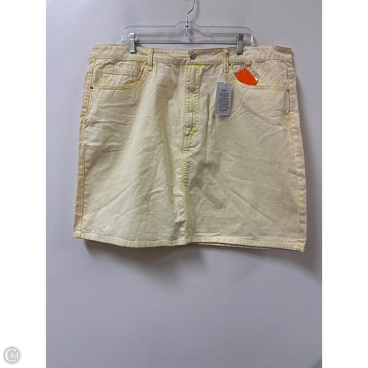 Skirt Mini & Short By Clothes Mentor In Yellow, Size: 22