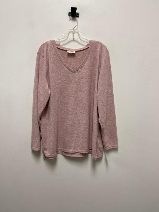 Sweater By Bobbie Brooks In Pink, Size: 3x