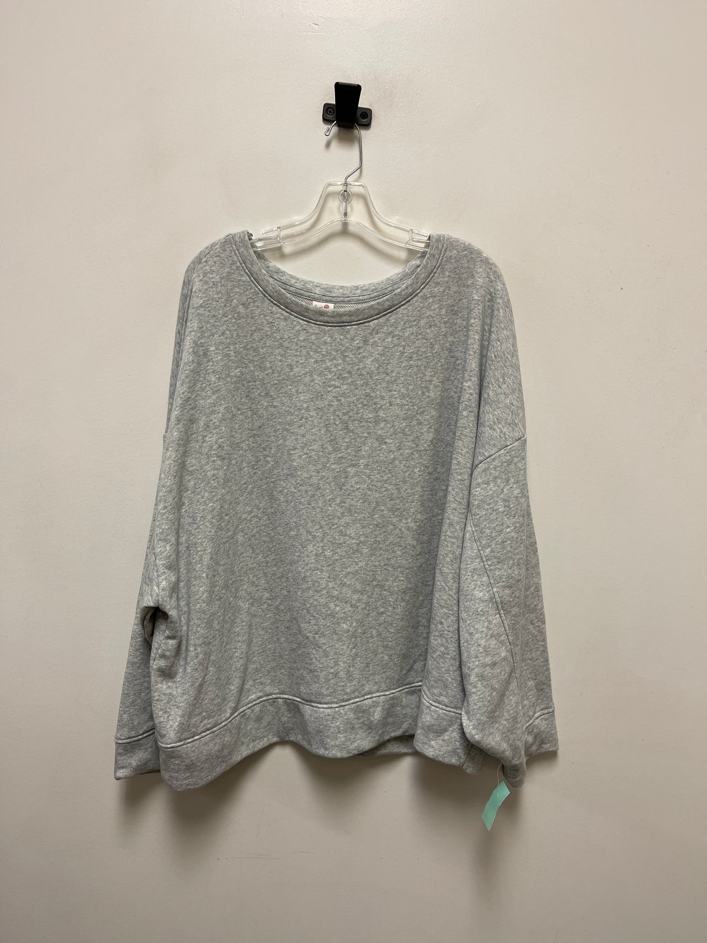 Sweatshirt Crewneck By Clothes Mentor In Grey, Size: 3x