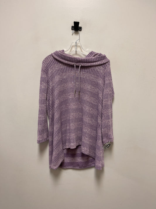 Sweater By Allison Daley In Purple, Size: L