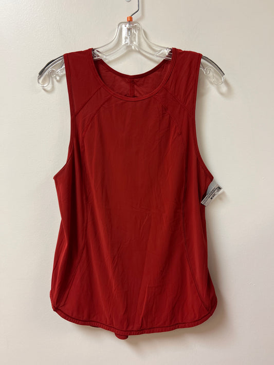 Athletic Tank Top By Lululemon In Red, Size: M