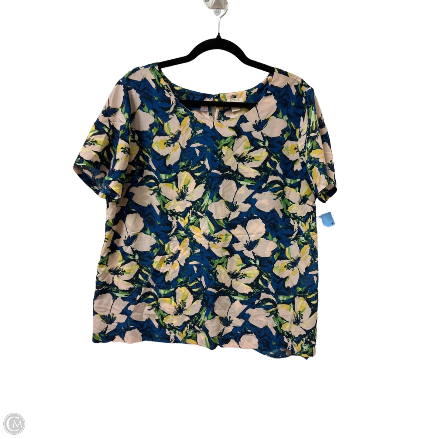 Top Short Sleeve By J. Crew In Floral Print, Size: L