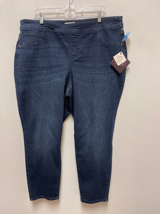 Jeans Skinny By Ava & Viv In Blue Denim, Size: 20