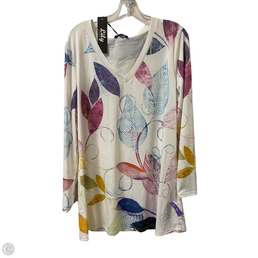 Top Long Sleeve By Lily In White, Size: Xl