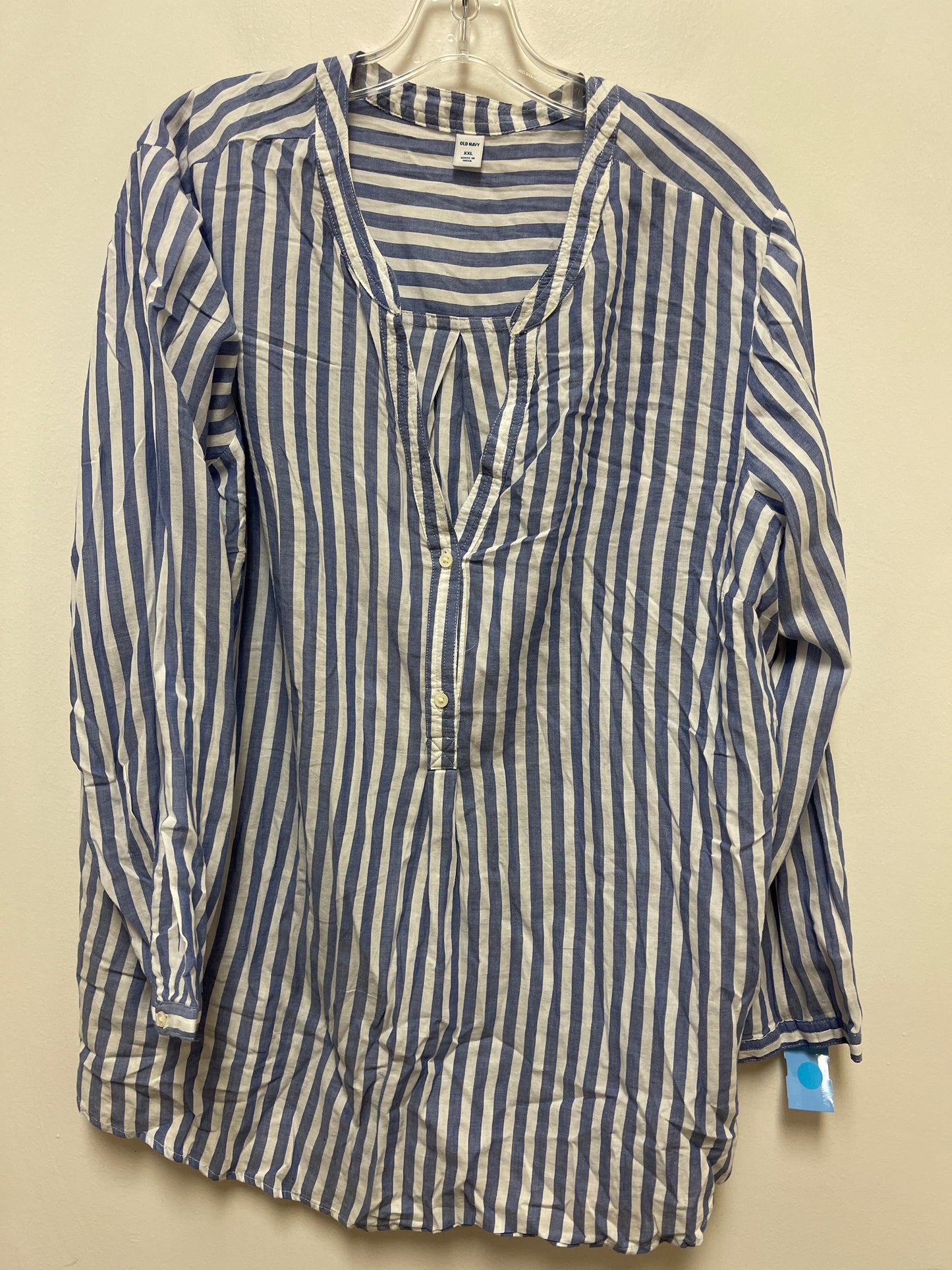 Top Long Sleeve By Old Navy In Striped Pattern, Size: 2x