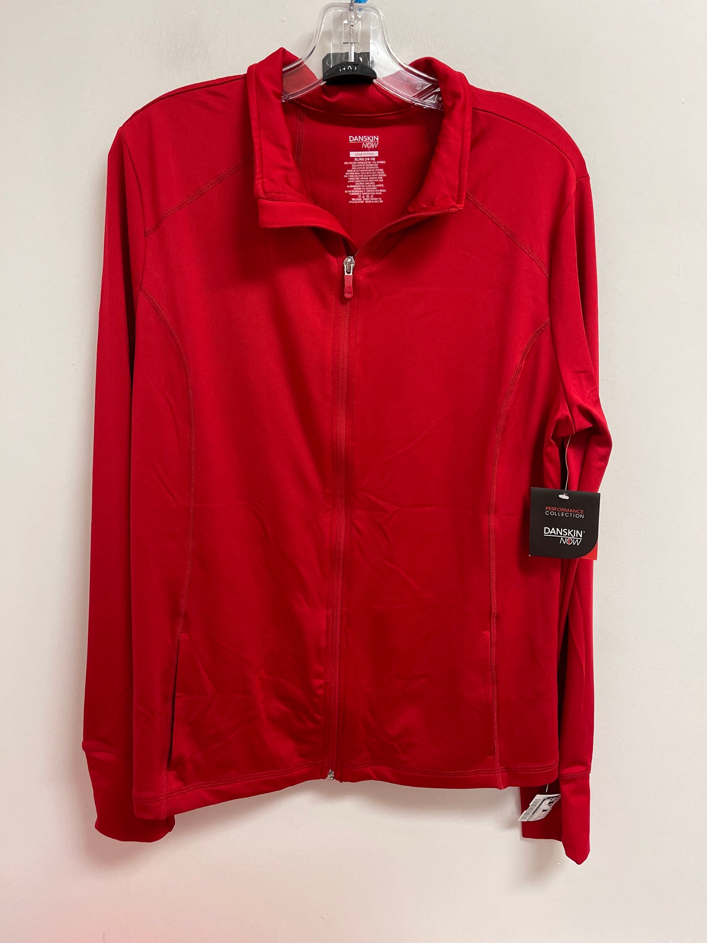 Athletic Jacket By Danskin In Red, Size: Xl