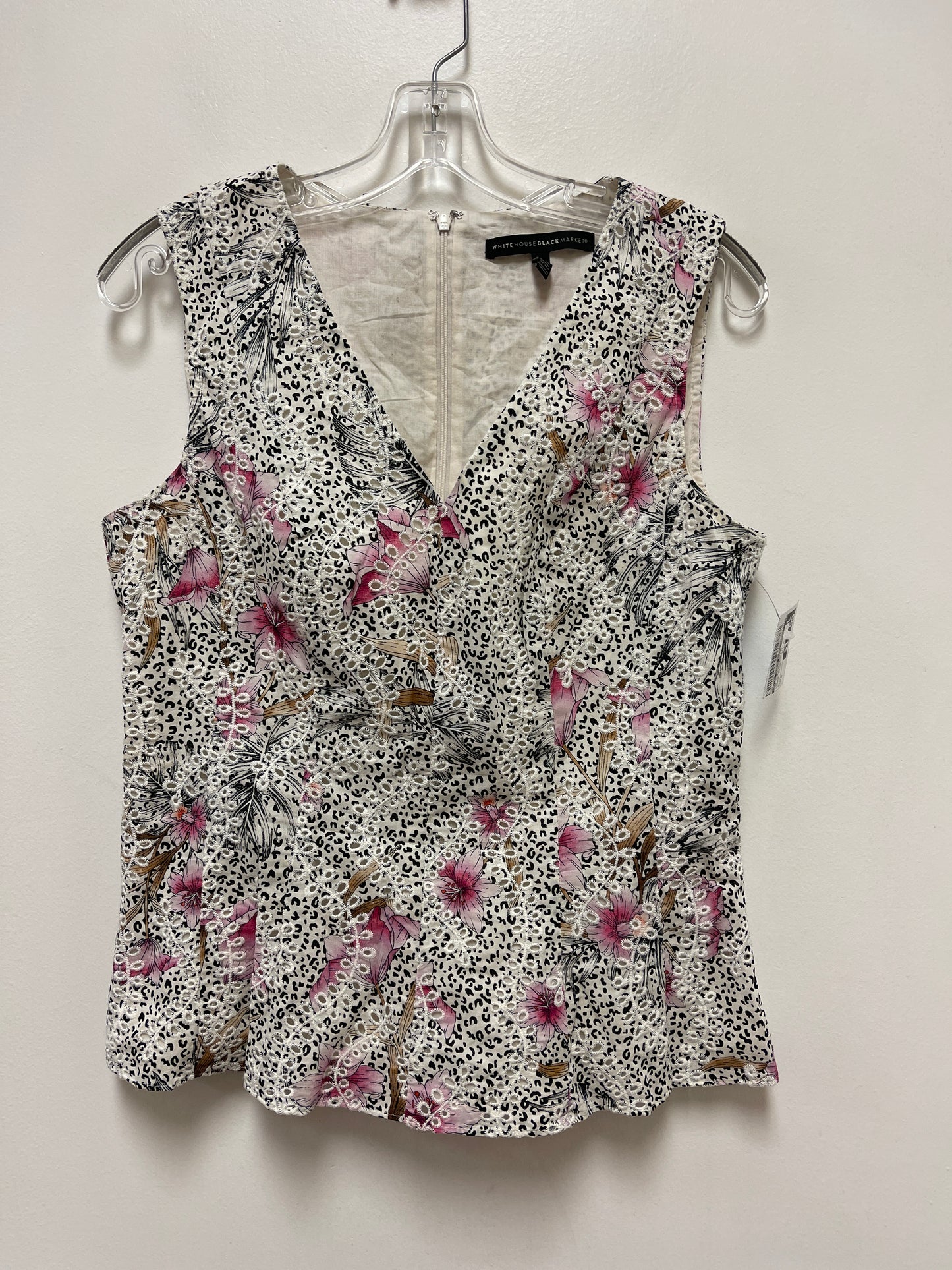 Top Sleeveless By White House Black Market In Floral Print, Size: S