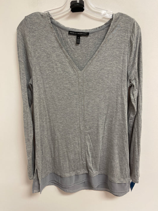 Top Long Sleeve By White House Black Market In Grey, Size: S