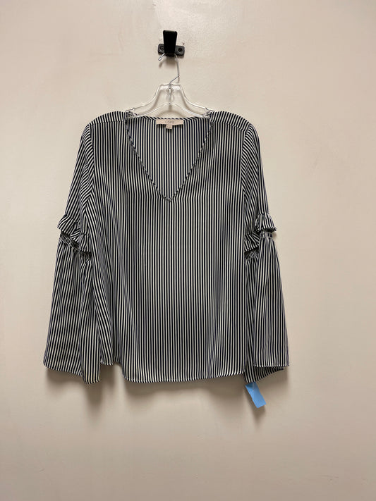 Top Long Sleeve By Loft In Striped Pattern, Size: S