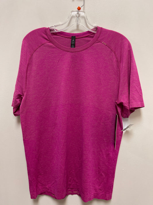 Athletic Top Short Sleeve By Lululemon In Pink, Size: M