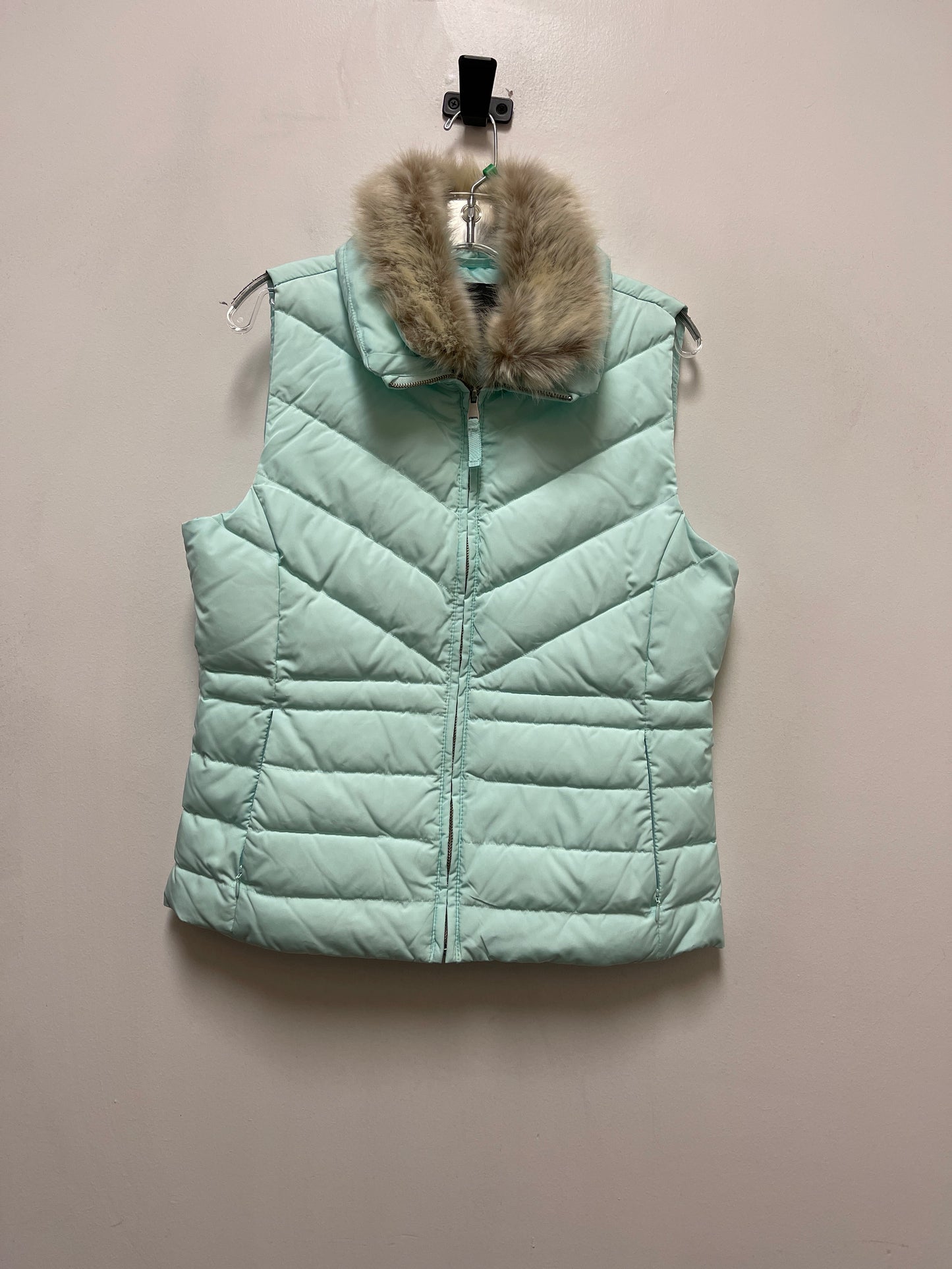 Vest Puffer & Quilted By Talbots In Teal, Size: Lp