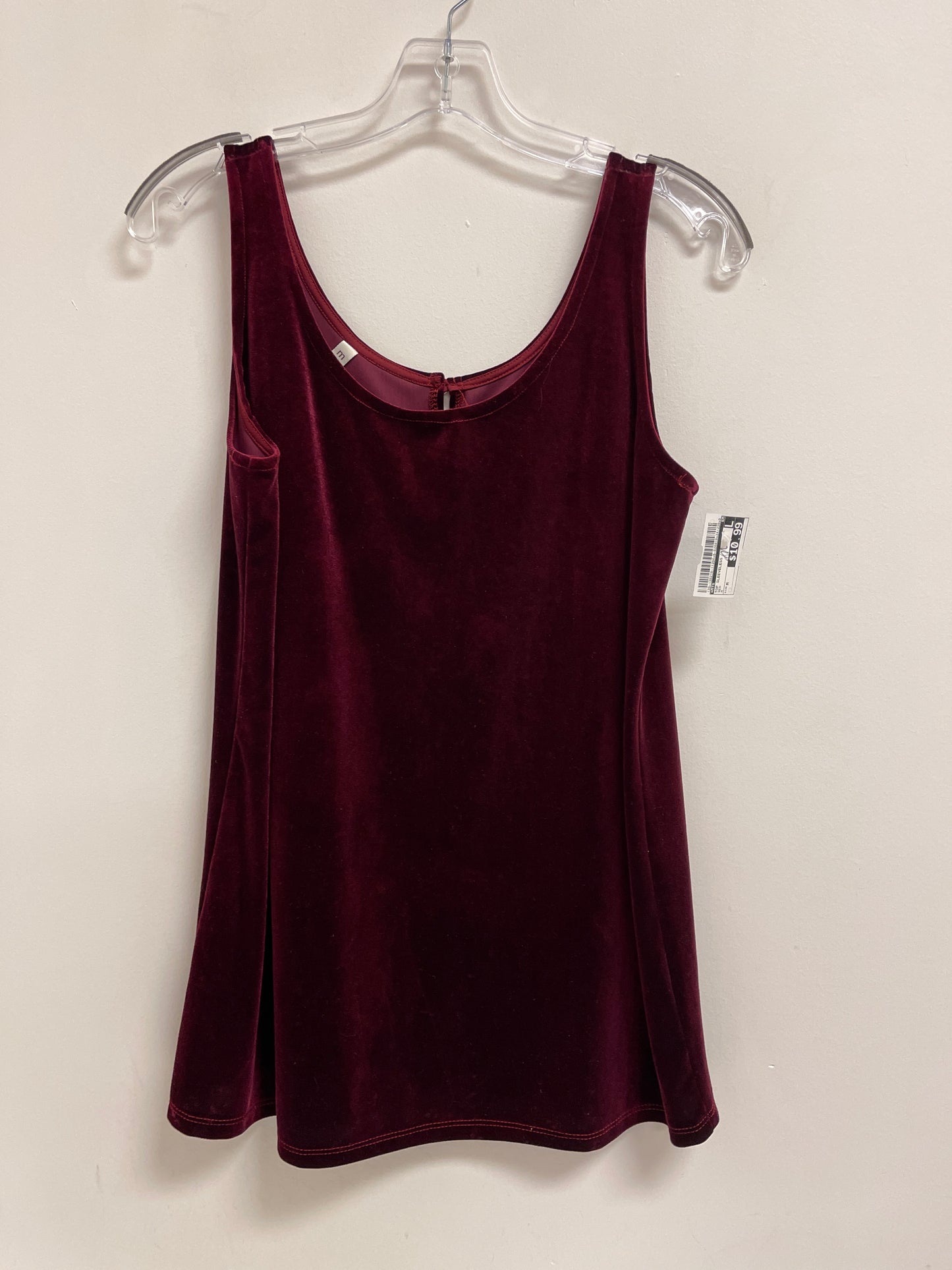 Top Sleeveless By Mts In Red, Size: M