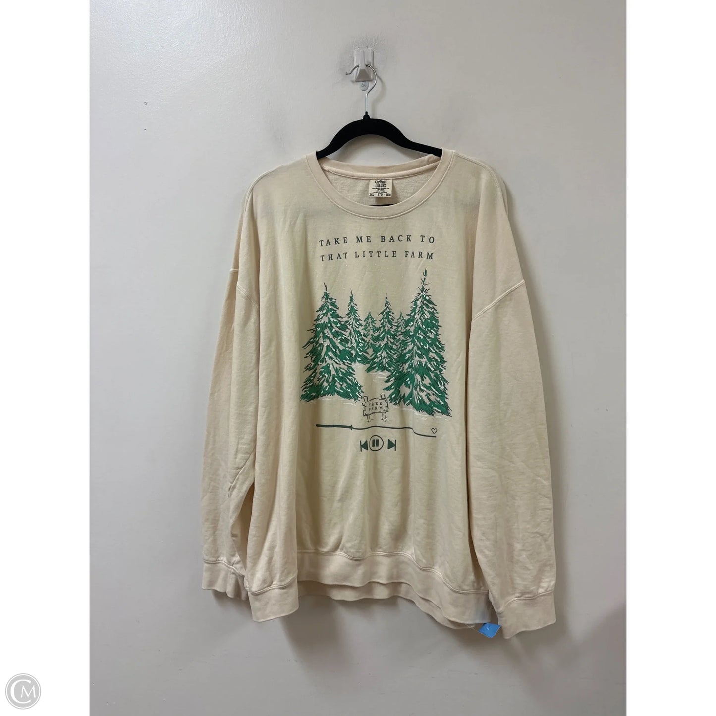 Sweater By Comfort Colors In Cream, Size: 2x