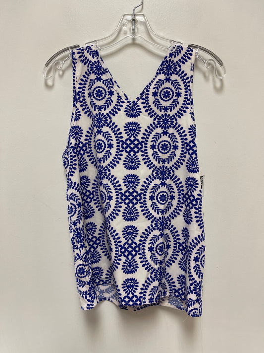 Top Sleeveless By Cupshe In Blue & White, Size: S