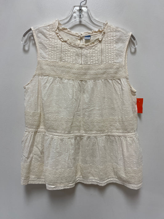 Top Sleeveless By Old Navy In Cream, Size: M