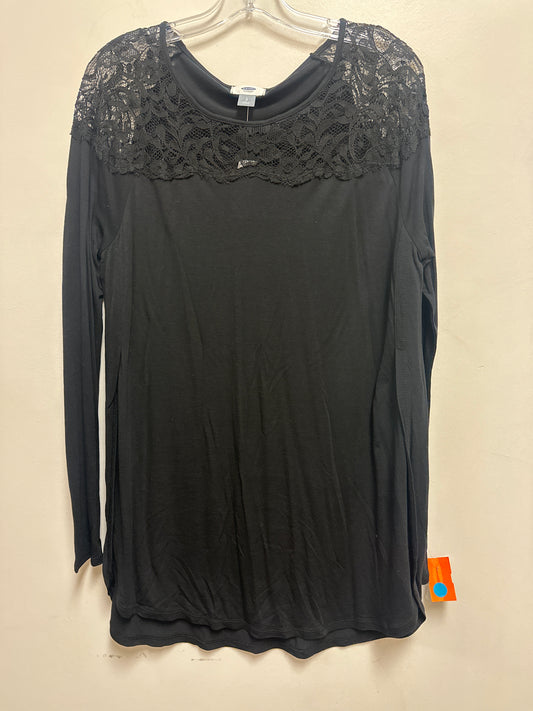 Tunic Long Sleeve By Old Navy In Black, Size: L