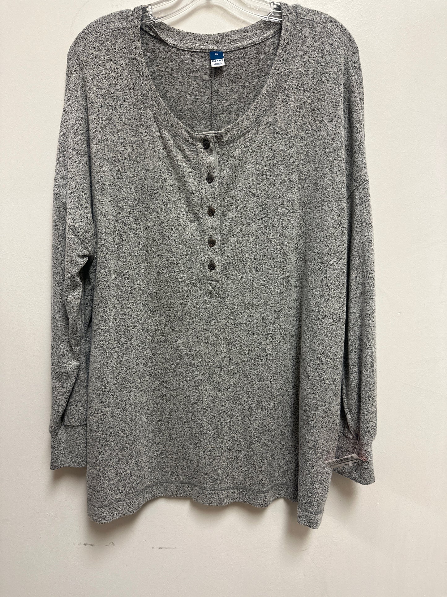 Tunic Long Sleeve By Old Navy In Grey, Size: Xl