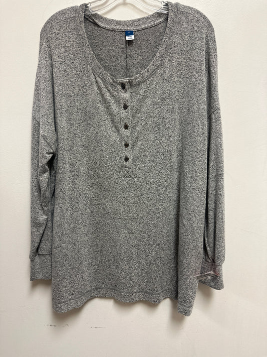 Tunic Long Sleeve By Old Navy In Grey, Size: Xl