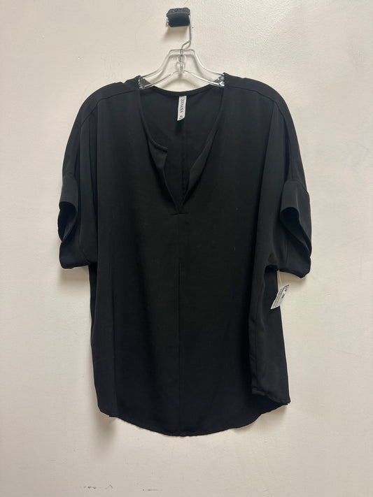 Top Short Sleeve By Zenana Outfitters In Black, Size: Xl