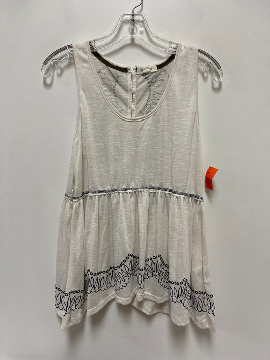 Top Sleeveless By Taylor & Sage In Cream, Size: L