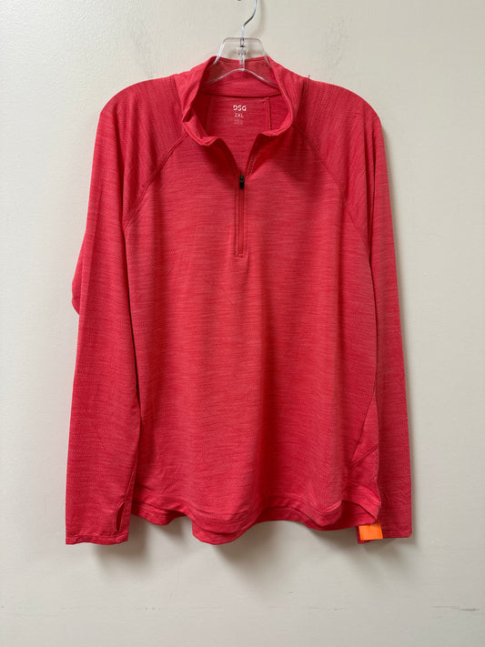 Athletic Sweatshirt Collar By Dsg Outerwear In Pink, Size: 2x